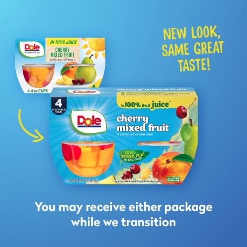 Dole® Fruit Bowls® Cherry Mixed Fruit In 100% Juice Cups Perspective: right
