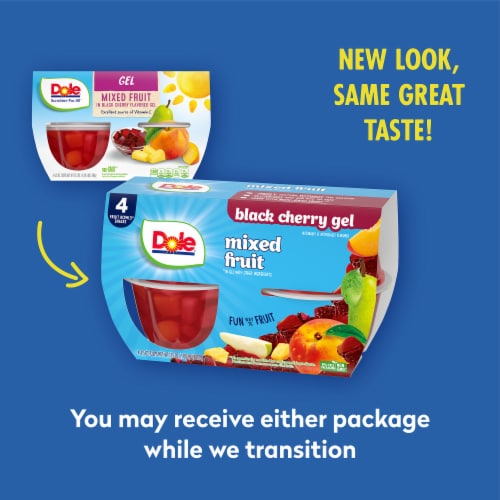 Dole® Fruit Bowls® Mixed Fruit In Black Cherry Flavored Gel Cups Perspective: right