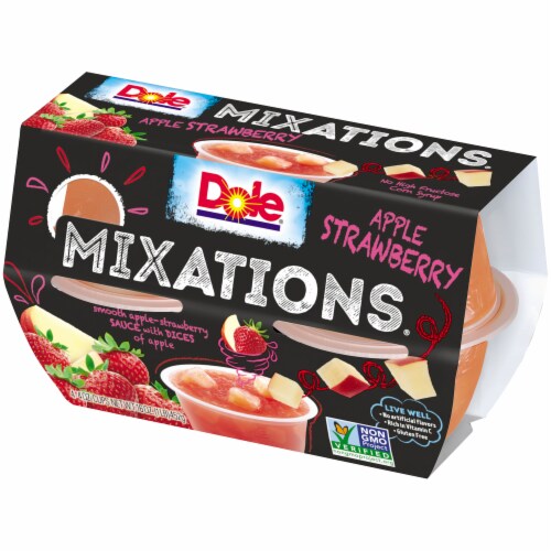 Dole Mixations Apple Strawberry Fruit Cups Perspective: right