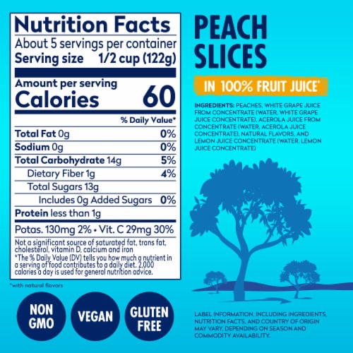 Dole® Sliced Peaches In 100% Fruit Juice Perspective: right