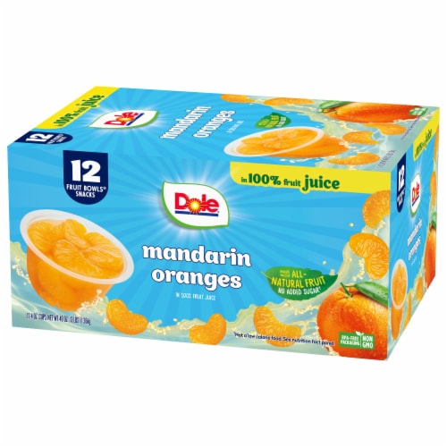Dole® Fruit Bowls® Mandarin Oranges In 100% Fruit Juice Cups Perspective: right