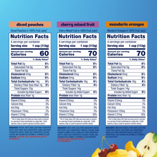 Dole® Fruit Bowls® in 100% Juice Cups Variety Pack Perspective: right
