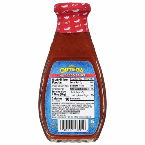 Ortega Hot Thick & Smooth Original Taco Sauce, Kosher Perspective: right