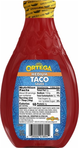 Ortega Original Thick and Smooth Medium Taco Sauce Perspective: right
