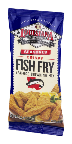 Louisiana Seasoned Crispy Fish Fry Seafood Breading Mix Perspective: right