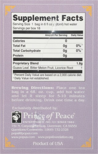 Prince of Peace® Blood Sugar Herbal Tea Perspective: right