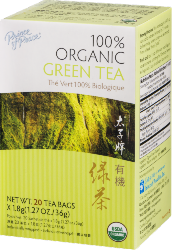 Prince of Peace 100% Organic Green Tea Bags Perspective: right