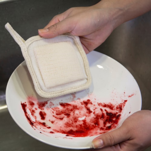 Grand Fusion Biodegradable Non Scratch Dish Scrubber Pads - 3 Pack Perspective: right