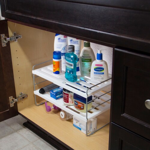 Grand Fusion Expandable Storage Shelf for Kitchen Cabinets Pantry