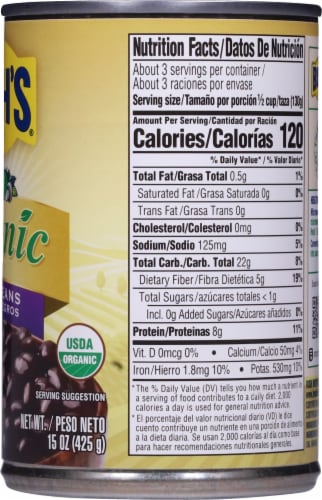 Bush's® Best Organic Black Beans Perspective: right