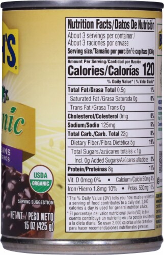 Bush's Best® Organic Black Beans Perspective: right