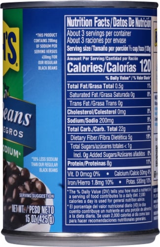 Bush's Best® Reduced Sodium Black Beans Perspective: right