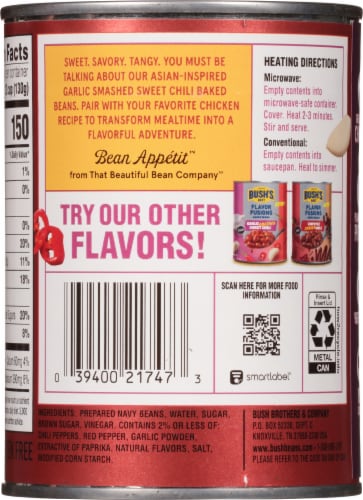 Bush's® Best Flavor Fusions™ Garlic Smashed Sweet Chili™ Baked Beans Perspective: right