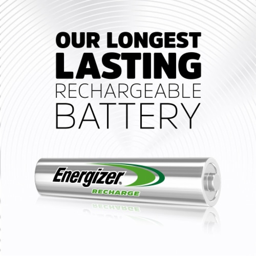 Energizer Rechargeable AAA Batteries 4 Pack 800 mAh Triple A Batteries Perspective: right