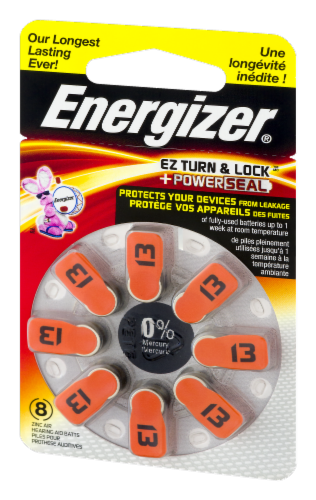 Energizer® EZ Turn and Lock Hearing Aid Batteries - Size 13 Perspective: right