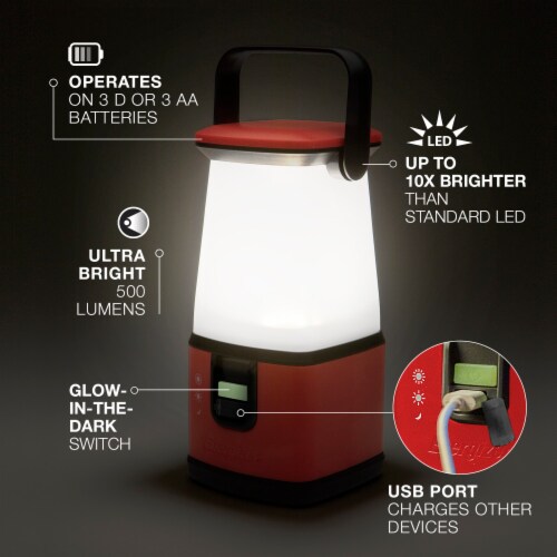 Energizer WeatheReady 500 Lumens Battery Powered Emergency LED Lantern Perspective: right