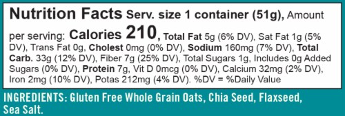Bob's Red Mill Gluten Free Classic Oatmeal Cup Perspective: right