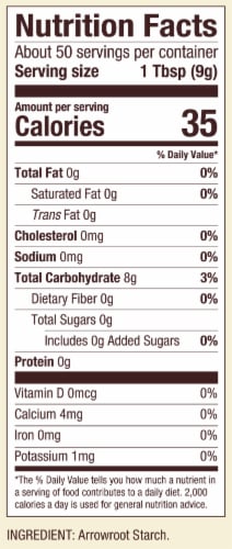 Bob's Red Mill Gluten Free Arrowroot Starch Flour Perspective: right