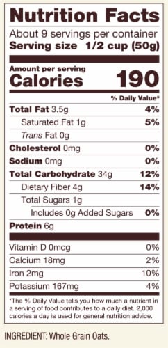 Bob's Red Mill Whole Grain Extra Thick Rolled Oats Perspective: right