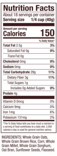 Bob's Red Mill Gluten Free 8 Grain Hot Cereal Perspective: right