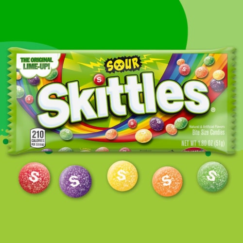 Skittles Sour Candy Bite Size Chewy Candies