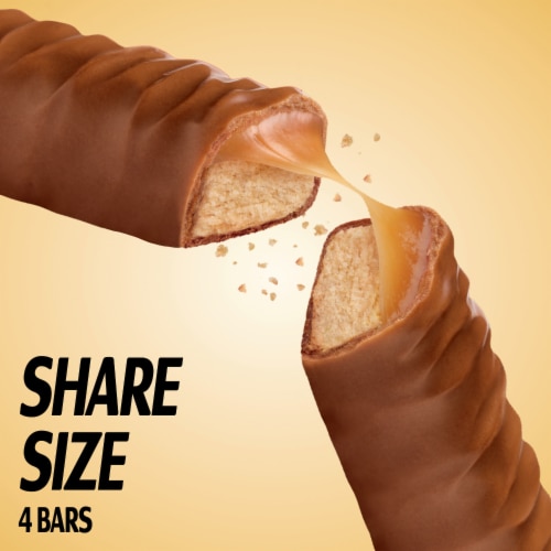 Twix Milk Chocolate Caramel Cookie Candy Share Size Bar Perspective: right