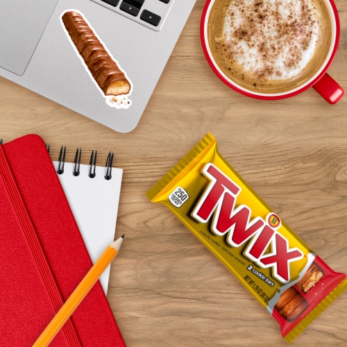 TWIX Caramel Cookie Milk Chocolate Candy Full Size Bars Perspective: right