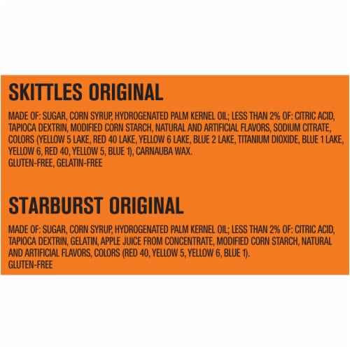 Skittles and Starburst Fun Size Pieces Candy Bag Perspective: right