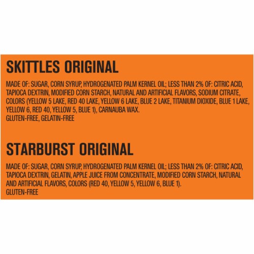 Skittles and Starburst Fun Size Pieces Candy Bag Perspective: right