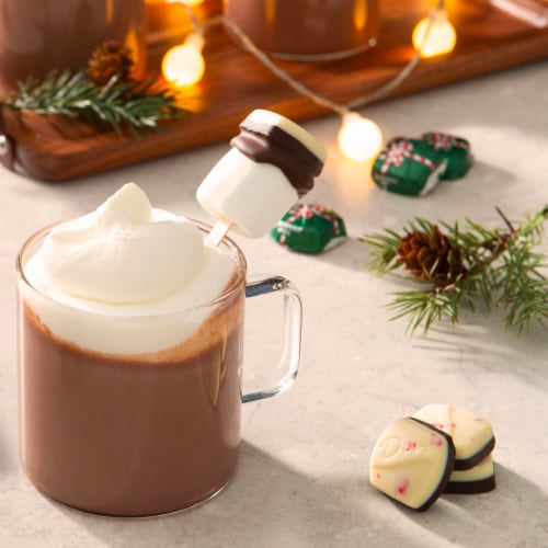 Dove Promises Holiday Individually Wrapped Dark Chocolate Peppermint Bark Christmas Candy Assortment Perspective: right