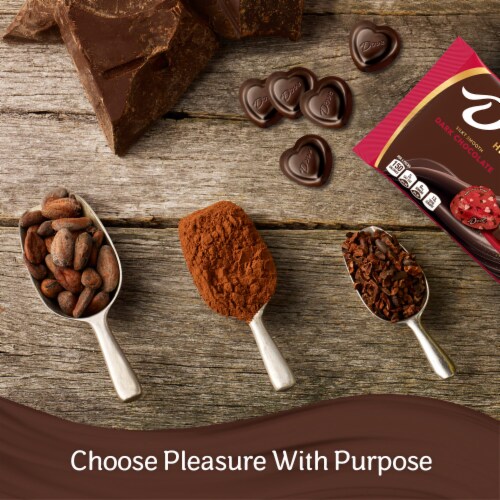 Dove Promises Dark Chocolate Valentines Day Candy Hearts Gift Bag Perspective: right