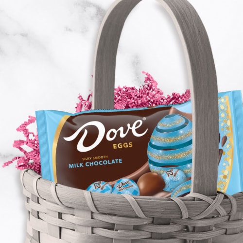 Dove Easter Eggs Milk Chocolate Individually Wrapped Candy Assortment Bag Perspective: right