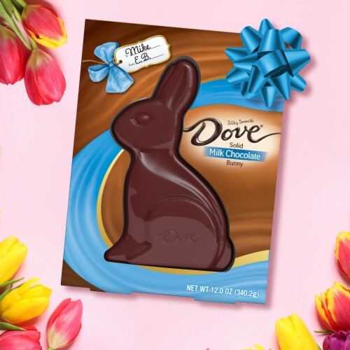 Dove Milk Chocolate Solid Easter Bunny Candy Box Perspective: right