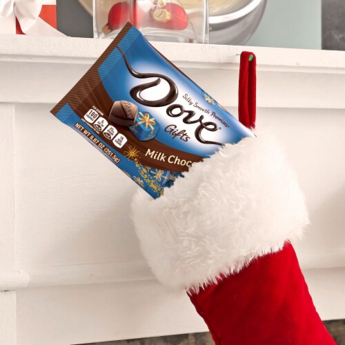 Dove Promises Milk Chocolate Christmas Candy Bag Perspective: right