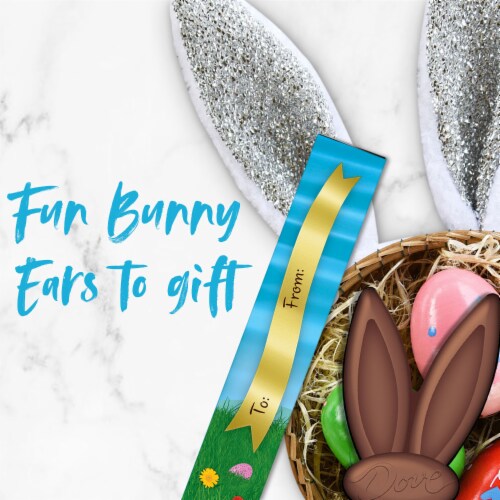 Dove Milk Chocolate Bunny Ears Easter Candy Perspective: right