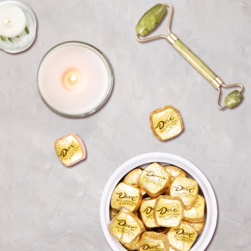 Dove Promises Individually Wrapped Milk Chocolate Caramel Candy Bag Perspective: right