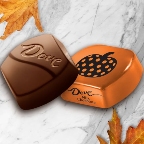Dove Promises Milk Chocolate Pumpkins Halloween Candy Perspective: right