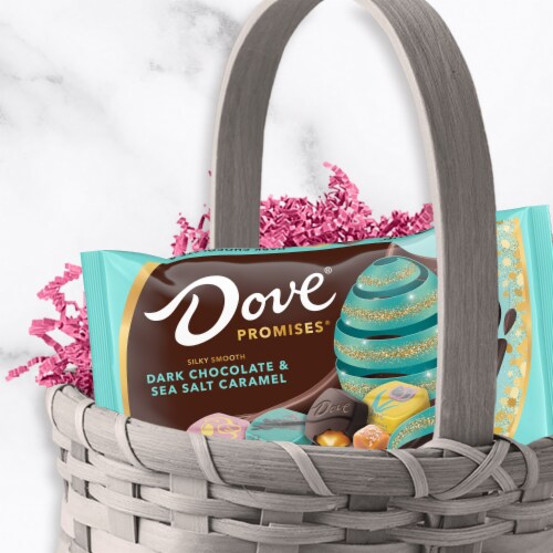 Dove Promises Dark Chocolate & Sea Salt Caramel Easter Candy Bag Perspective: right