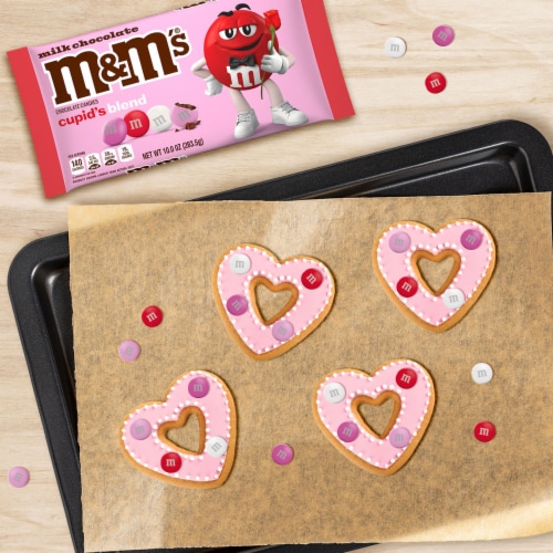 M&M'S Valentine's Milk Chocolate Mega Size Cupid's Messages Candy Bag, 8.83  oz, Packaged Candy