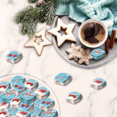Dove Promises Dark Chocolate & Sea Salt Caramel Frosty & Festive Christmas Candy Perspective: right