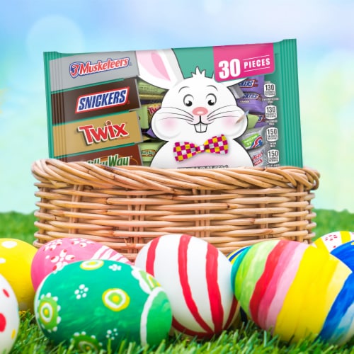 Snickers Twix Milky Way & 3 Musketeers Bulk Easter Chocolate Candy Variety Pack Perspective: right