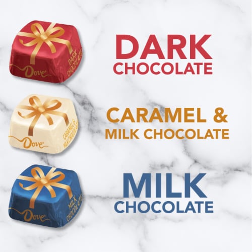 Dove Promises Milk Dark & Caramel Chocolate Christmas Candy Bag Perspective: right