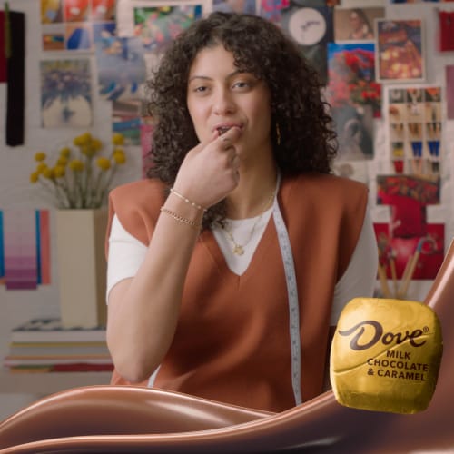 Dove Promises Milk Chocolate & Caramel Candy Bag Perspective: right