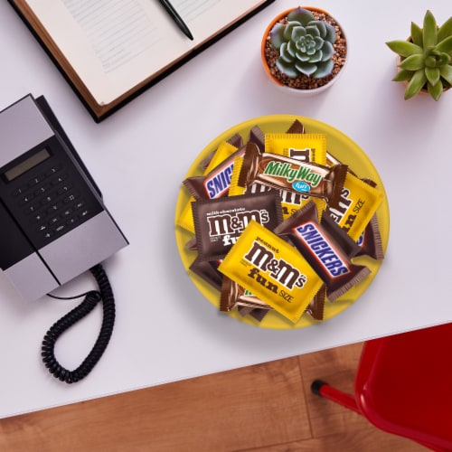 M&M'S Snickers & Milky Way Fun Size Chocolate Candy Variety Pack Bulk Bag Perspective: right