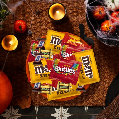 M&M'S Snickers Skittles Starburst & Milky Way Halloween Candy Variety Pack Bulk Bag Perspective: right