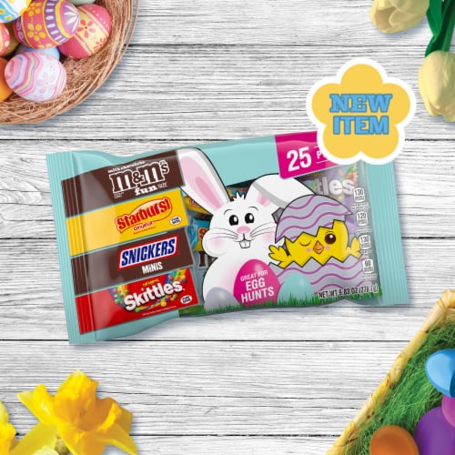 M&M'S Skittles Snickers & Starburst Easter Variety Pack Candy Bag Perspective: right