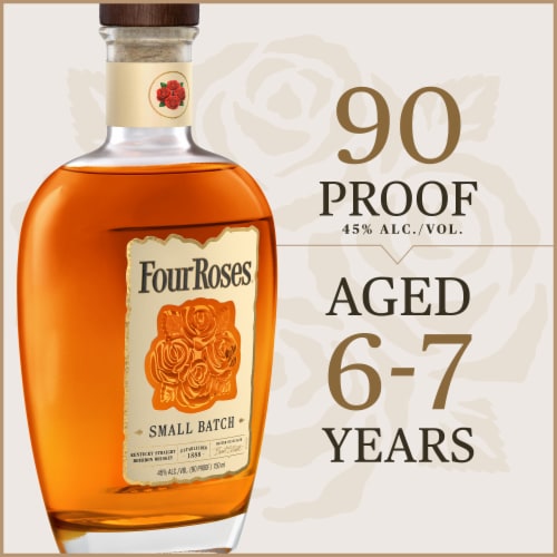 Four Roses Small Batch Bourbon, 90 Proof Perspective: right