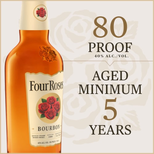 Four Roses Bourbon, 80 Proof Perspective: right