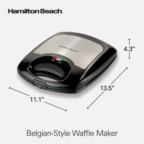 HAMILTON BEACH 4 SQUARE BELGIAN WAFFLE Perspective: right