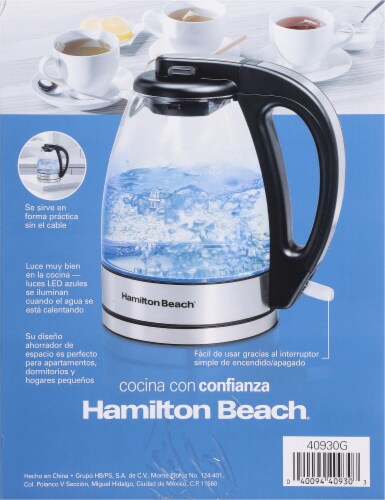 Hamilton Beach® Glass Electric Kettle Perspective: right